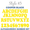 Alphanumeric Number and Letter Sets | 2 Inch Tall Vinyl Decal Stickers | A-Z | 1-10