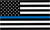 Thin Blue Line Flag Decal | Thin Blue Line Sticker | Back the Blue -Police