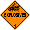 Class 1.1A - 1.3L Explosives Hazmat Placard Decal or Magnetic Sign Placard