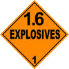 Class 1.6 Explosives Hazmat Placard Decal or Magnetic Sign Placard