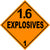 Class 1.6 Explosives Hazmat Placard Decal or Magnetic Sign Placard