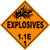 Class 1.1E Explosives Hazmat Placard Decal or Magnetic Sign Placard