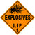 Class 1.1F Explosives Hazmat Placard Decal or Magnetic Sign Placard