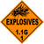 Class 1.1G Explosives Hazmat Placard Decal or Magnetic Sign Placard