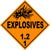 Class 1.2 Explosives Hazmat Placard Decal or Magnetic Sign Placard