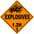 Class 1.2H Explosives Hazmat Placard Decal or Magnetic Sign Placard