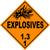 Class 1.3 Explosives Hazmat Placard Decal or Magnetic Sign Placard