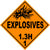 Class 1.3H Explosives Hazmat Placard Decal or Magnetic Sign Placard