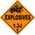 Class 1.3J Explosives Hazmat Placard Decal or Magnetic Sign Placard