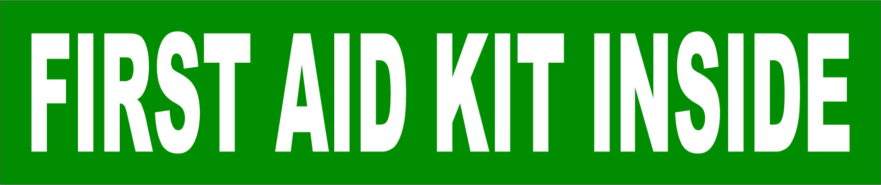 First Aid Kit Inside Sticker