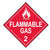 Class 2 Flammable Gas HAZMAT Warning Sticker Label