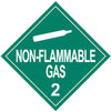Class 2 Non-Flammable Gas HAZMAT Container Warning Sticker Label