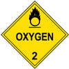 Class 2 Oxygen HAZMAT Warning Sticker Label