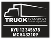 Premium USDOT Number Decal for Cab Door with Logo Template | 24x16" Die Cut