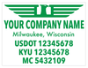 Premium USDOT Number Decal for Cab Door with Logo Template | Eagle Crest S2
