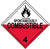 Class 4 Spontaneously Combustible HAZMAT Warning Sticker Label
