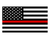 Thin Red Line Flag Decal | Firefighter Support Flag Sticker | Emergency Response